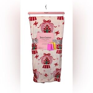 Juicy Couture Red and White Holiday Blanket